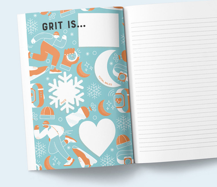 Interior page of February 2022 3 Month Running Planner And Training Journal